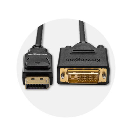 Kensington DisplayPort 1.1 (M) to DVI-D (M) passive unidirectional cable, 1.8m (6ft)