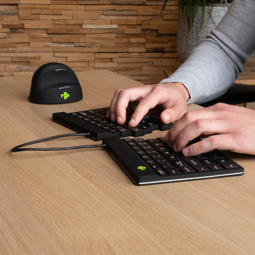 R-Go Tools Ergonomic keyboard R-Go Split Break with break software, ergonomic split keyboard, QWERTY (US), Bluetooth, black