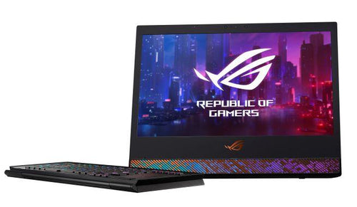 ASUS ROG Mothership GZ700GX-XB98K laptop Intel® Core™ i9 i9-9980HK Hybrid (2-in-1) 43.9 cm (17.3") Touchscreen Full HD 64 GB DDR4-SDRAM 1.53 TB SSD NVIDIA® GeForce RTX™ 2080 Wi-Fi 5 (802.11ac) Windows 10 Pro Black