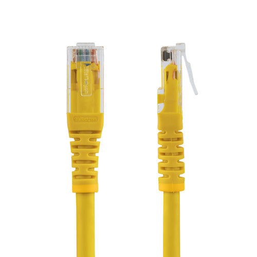 StarTech.com 8ft CAT6 Ethernet Cable - Yellow CAT 6 Gigabit Ethernet Wire -250MHz 100W PoE RJ45 UTP Molded Network/Patch Cord w/Strain Relief/ Individually Tested
