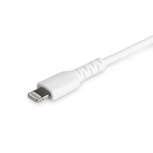 StarTech.com 6 foot (2m) Durable White USB-C to Lightning Cable - Heavy Duty Rugged Aramid Fiber USB Type C to Lightning Charger/Sync Power Cord - Apple MFi Certified iPad/iPhone 12