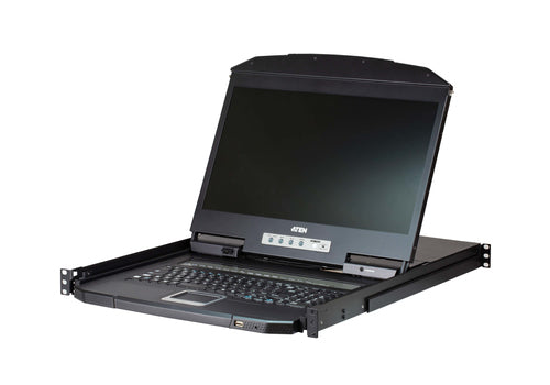 ATEN CL3108 rack console 47 cm (18.5") 1366 x 768 pixels Metal, Plastic Black 1U