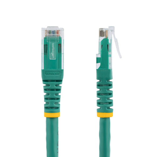 StarTech.com 15ft CAT6 Ethernet Cable - Green CAT 6 Gigabit Ethernet Wire -250MHz 100W PoE RJ45 UTP Molded Network/Patch Cord w/Strain Relief/ Individually Tested