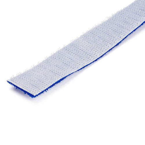 StarTech.com 25ft Hook and Loop Roll - Cut-to-Size Reusable Cable Ties - Bulk Industrial Wire Fastener Tape /Adjustable Fabric Wraps Blue / Resuable Self Gripping Cable Management Straps