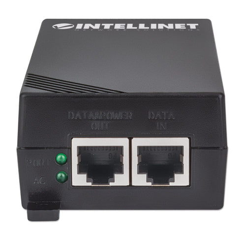 Intellinet Gigabit High-Power PoE+ Injector,1 x 30 W Port, IEEE 802.3at/af Compliant, Plastic Housing