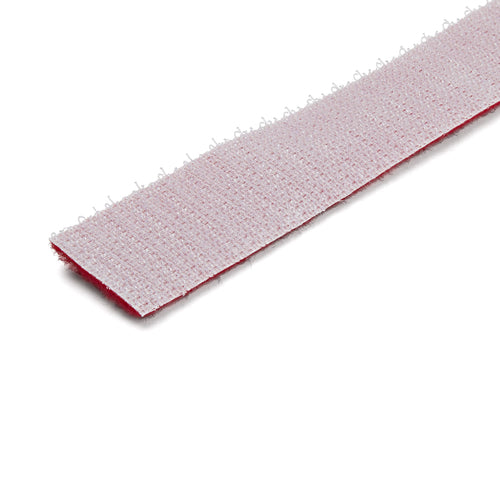 StarTech.com 25ft Hook and Loop Roll - Cut-to-Size Reusable Cable Ties - Bulk Industrial Wire Fastener Tape /Adjustable Fabric Wraps Red / Resuable Self Gripping Cable Management Straps