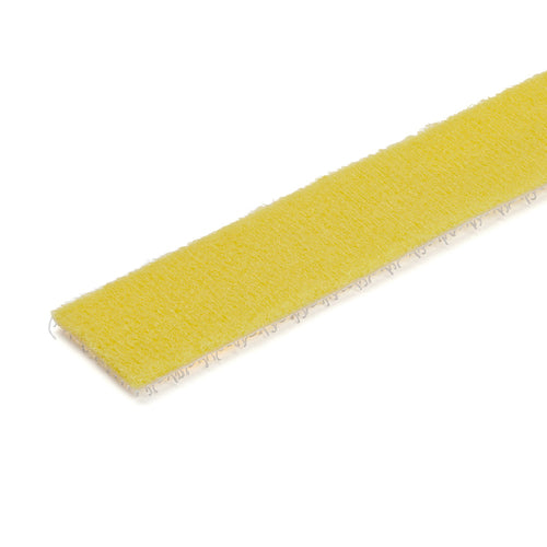 StarTech.com 100ft Hook and Loop Roll - Cut-to-Size Reusable Cable Ties - Bulk Industrial Wire Fastener Tape /Adjustable Fabric Wraps Yellow / Resuable Self Gripping Cable Management Straps