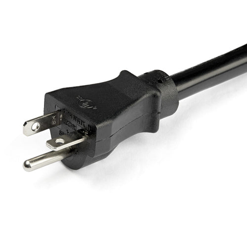 StarTech.com 3ft (1m) Heavy Duty Extension Cord, NEMA L5-20R to NEMA 5-20P Black Extension Cord, 13A 125V, 12AWG, Heavy Gauge Power Extension Cable, NEMA L5-20R to NEMA 5-20P AC Power Cord - UL Listed