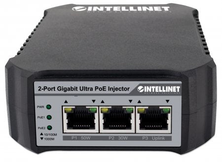 Intellinet 2-Port Gigabit Ultra PoE-Injector 10/100/1000 Mbit/s
