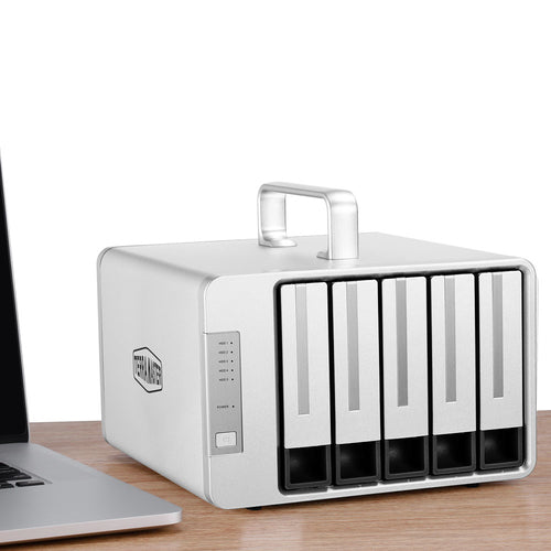 TerraMaster D5 Thunderbolt 3 disk array 0 TB Desktop Grey