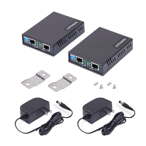 StarTech.com VDSL2 Ethernet Extender Kit over Single Pair Wire, Up to 0.6mi (1km) Long Range LAN Repeater over Phone Line/CAT5e/CAT6, Up to 300Mbps, Replacement for 110VDSLEXT