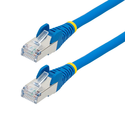 StarTech.com 6in CAT6a Ethernet Cable - Blue - Low Smoke Zero Halogen (LSZH) - 10GbE 500MHz 100W PoE++ Snagless RJ-45 w/Strain Reliefs S/FTP Network Patch Cord