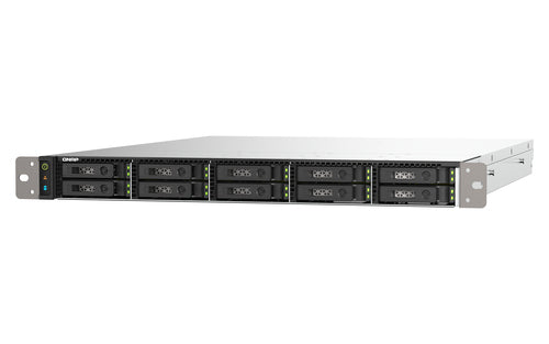 QNAP TS-h1090FU NAS Rack (1U) EPYC 7232P 64 GB DDR4 0 TB QuTS hero Black, Grey