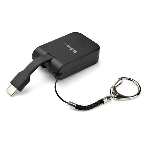 StarTech.com Compact USB C to VGA Adapter - 1080p USB Type-C to VGA Video Display Converter with Keychain Ring - Active USB-C DP Alt Mode to VGA Monitor Dongle - Thunderbolt 3 Compatible