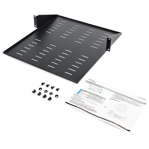StarTech.com 2U Server Rack Shelf - 2 Post - Center Mount - Vented