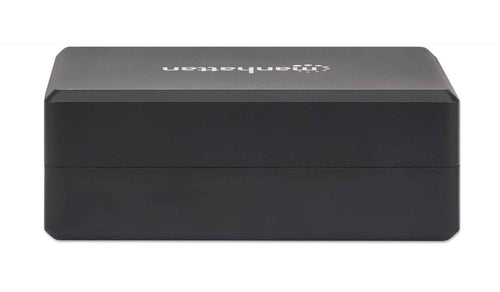 Manhattan Smart Video Multiport Dock, Ports (x5): HDMI Port, USB-A (x2), USB-C (x2), With Power Delivery to USB-C Port, Internal Power Supply, Ultra-Compact, Detachable Power Cable, Black, Three Year Warranty, Retail Box