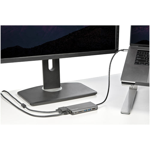 StarTech.com USB C Multiport Adapter - USB-C Mini Travel Dock w/ 4K HDMI or 1080p VGA - 3x USB 3.0 Hub, SD, GbE, Audio, 100W PD Pass-Through - Portable Docking Station for Laptop/Tablet