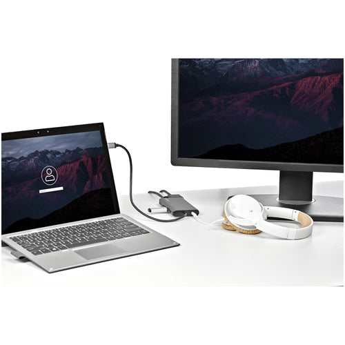 StarTech.com USB C Multiport Adapter - USB-C Mini Travel Dock w/ 4K HDMI or 1080p VGA - 3x USB 3.0 Hub, SD, GbE, Audio, 100W PD Pass-Through - Portable Docking Station for Laptop/Tablet