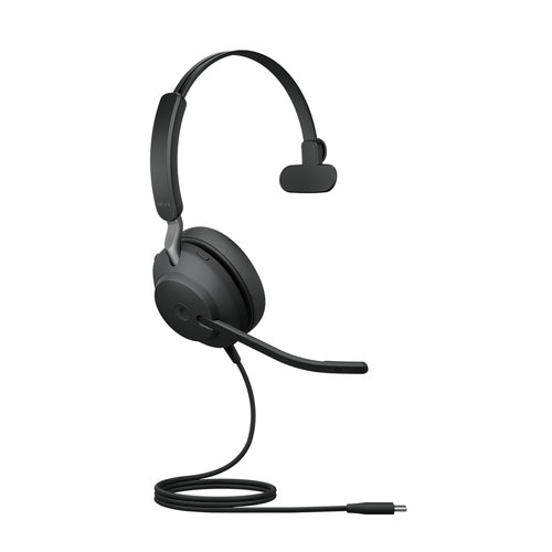 Jabra Evolve2 40 SE MS Mono Headset Wired Head-band Calls/Music USB Type-C / USB Type-A Black