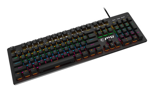 MSI FORGE GK300 BLUE US keyboard Gaming USB QWERTY US English Black