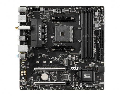 MSI B450M BAZOOKA MAX WIFI motherboard AMD B450 Socket AM4 micro ATX