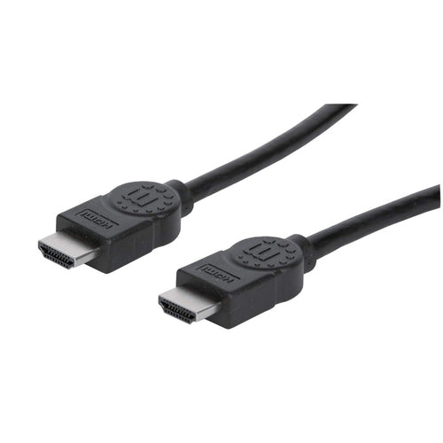 Manhattan HDMI 4K@30Hz Cable with Ethernet, 2m, Suitable for ALL 1080p/HD and majority of 4K uses (check your system 4K specification to be sure), Male to Male, Black, Ultra HD 4k x 2k, Lifetime Warranty, High Speed, Equivalent to HDMM2MHS