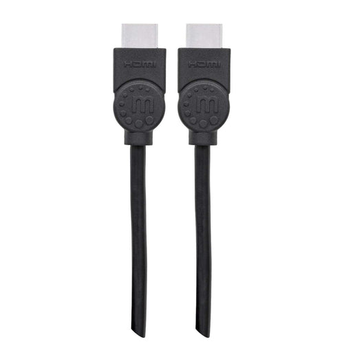 Manhattan HDMI 4K@30Hz Cable with Ethernet, 2m, Suitable for ALL 1080p/HD and majority of 4K uses (check your system 4K specification to be sure), Male to Male, Black, Ultra HD 4k x 2k, Lifetime Warranty, High Speed, Equivalent to HDMM2MHS