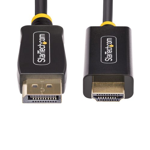 StarTech.com 9.8ft (3m) DisplayPort to HDMI Adapter Cable, 4K 60Hz with HDR, DP to HDMI 2.0b, Active Video Converter, DisplayPort Desktop to HDMI Monitor