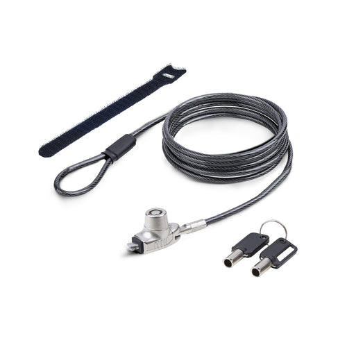 StarTech.com Slim Lock Noble Wedge® Slot Compatible, 5ft (1.5m) Locking Cable, Desk Anti-Theft Security For Laptop/Notebook, Cut-Resistant Steel Cable, Keyed Lock