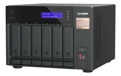 QNAP QVP-63B NAS/storage server Tower Intel® Core™ i3 16 GB DDR4 0 TB Black