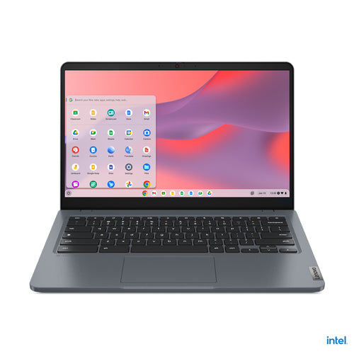 Lenovo 14e Chromebook Gen 3 Intel® N N100 35.6 cm (14") Touchscreen Full HD 4 GB LPDDR5-SDRAM 32 GB eMMC Wi-Fi 6E (802.11ax) ChromeOS US English Grey