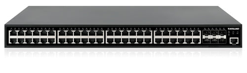 Intellinet 48-Port Gigabit Ethernet PoE+ Layer 2+ Managed Switch with Six 10G SFP+ Uplinks IEEE 802.3at/af (PoE+/PoE) Compliant, 450 W PoE Power Budget, Layer 2+/Layer 3 Lite, 6 x 10G SFP+ Open