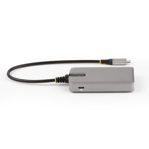 StarTech.com 4-Port USB-C Hub with USB-C DP Alt Mode Video Output 4K 60Hz - 3x USB-A, 1x USB Type-C, 100W Power Delivery Pass-Through, USB 3.2 10Gbps, 1ft/30cm Cable, Portable USB Hub