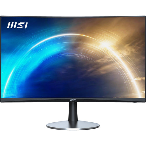MSI Pro MP242C 23.6 Inch Curved Monitor, 1500R, Full HD (1920 x 1080), 75Hz, VA, 5ms, HDMI, VGA, Built-in Speakers, Anti-Glare, Anti-Flicker, Less Blue light, TÜV Certified, VESA, Kensington, Black