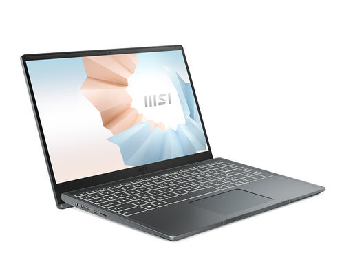 MSI Modern B10MW-014 Intel® Core™ i5 i5-10210U Laptop 35.6 cm (14") Full HD 8 GB DDR4-SDRAM 256 GB SSD Wi-Fi 5 (802.11ac) Windows 10 Pro Black