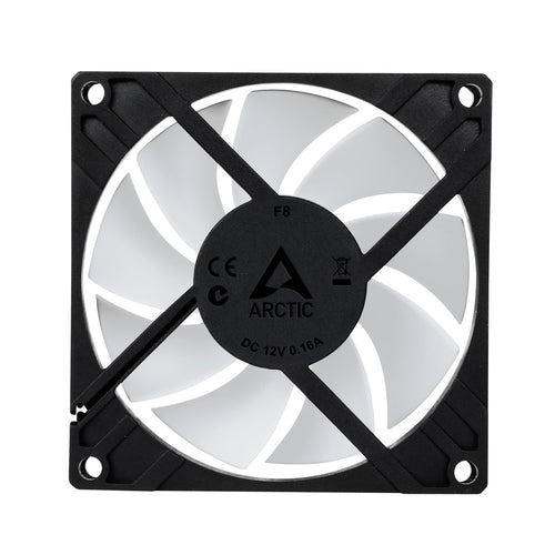 ARCTIC F8 - 80 mm Standard Case Fan Computer case 8 cm Black, White 5 pc(s)