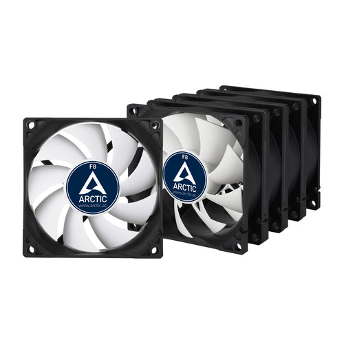 ARCTIC F8 - 80 mm Standard Case Fan Computer case 8 cm Black, White 5 pc(s)