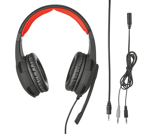 Trust GXT 784 Headset Wired Head-band Gaming Black, Red