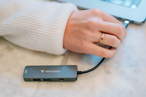 Verbatim USB-C Essentials Multiport Hub 4 ports: HDMI, USB-C PD, USB-A 3.2 Gen 1, USB-A