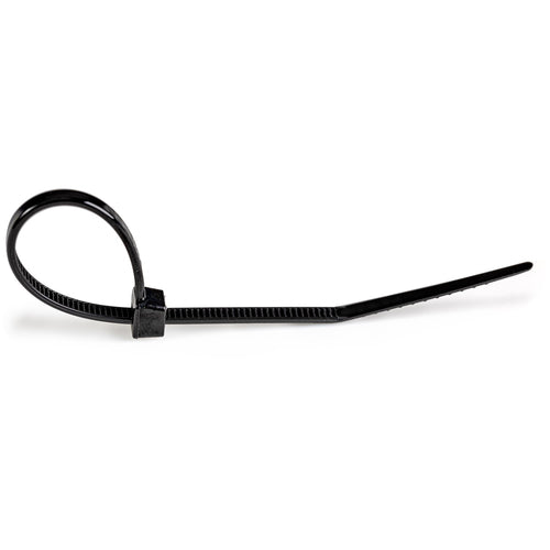 StarTech.com 1000-Pack 6"(15cm) Cable Ties - 1/8"(3.6mm) wide, 1-3/8"(39mm) Bundle Diameter, 40lb(18kg) Tensile Strength, Nylon Self Locking Zip Ties with Curved Tip, UL Listed, Black - TAA