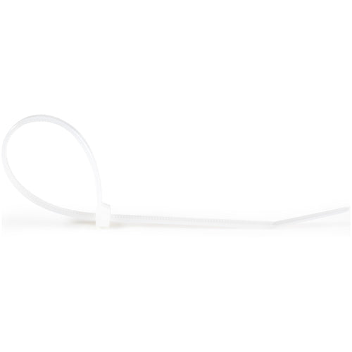 StarTech.com 8"(20cm) Cable Ties - 1/8"(4mm) wide, 2-1/8"(55mm) Bundle Diameter, 50lb(22kg) Tensile Strength, Nylon Self Locking Zip Ties w/ Curved Tip - 94V-2/UL Listed, 1000 Pack - White