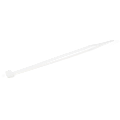 StarTech.com 4"(10cm) Cable Ties - 1/16"(2mm) wide, 7/8"(22mm) Bundle Diameter, 18lb(8kg) Tensile Strength, Nylon Self Locking Zip Ties with Curved Tip - 94V-2/UL Listed, 1000 Pack - White