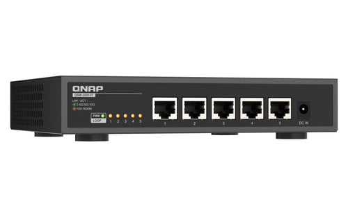QNAP QSW-3205-5T network switch Unmanaged 10G Ethernet (100/1000/10000) Desktop Black