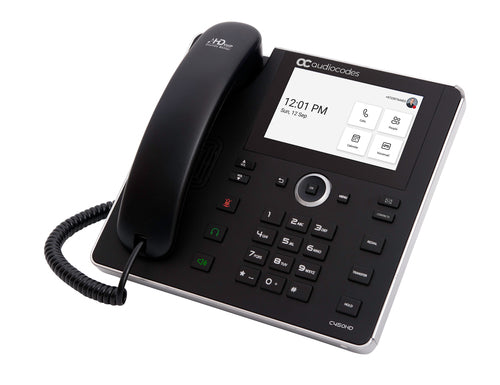 AudioCodes C450HD IP-Phone PoE GbE with integrated BT, Dual Band Wi-Fi and an external power supply black