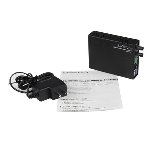 StarTech.com 10/100 Multi Mode Fiber Copper Fast Ethernet Media Converter ST 2 km