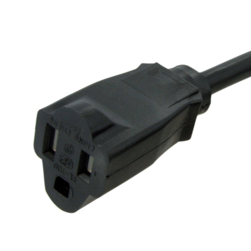 StarTech.com 15ft (4.5m) Power Extension Cord, NEMA 5-15R to NEMA 5-15P Black Extension Cord, 13A 125V, 16AWG, Outlet Extension Power Cable, NEMA 5-15R to NEMA 5-15P AC Computer Power Cord - UL Listed
