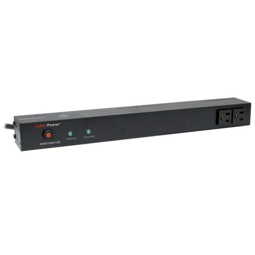 CyberPower RKBS15S2F12R surge protector Black 14 AC outlet(s) 120 V 4.57 m