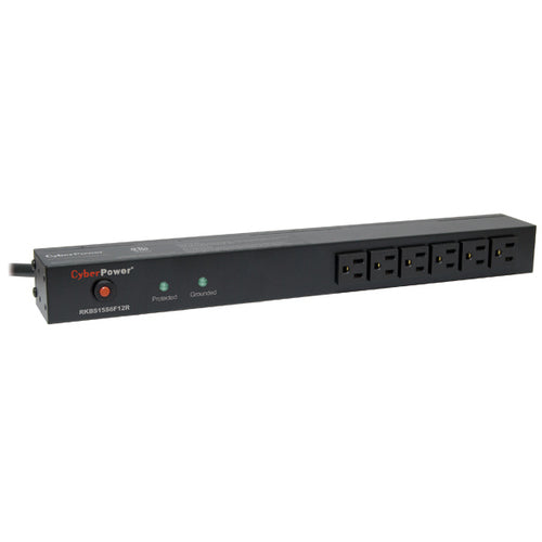 CyberPower RKBS15S6F8R surge protector Black 14 AC outlet(s) 120 V 4.57 m