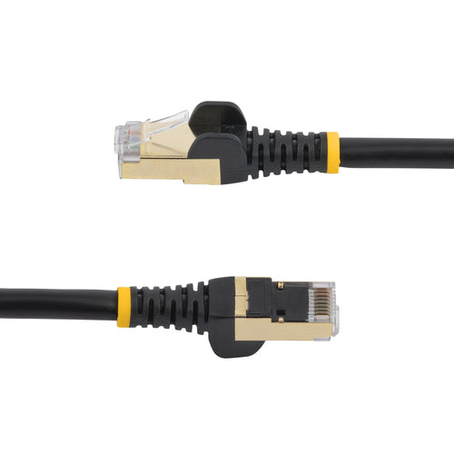 StarTech.com 15ft CAT6a Ethernet Cable - 10 Gigabit Shielded Snagless RJ45 100W PoE Patch Cord - 10GbE STP Network Cable w/Strain Relief - Black Individually Tested/Wiring is UL Certified/TIA