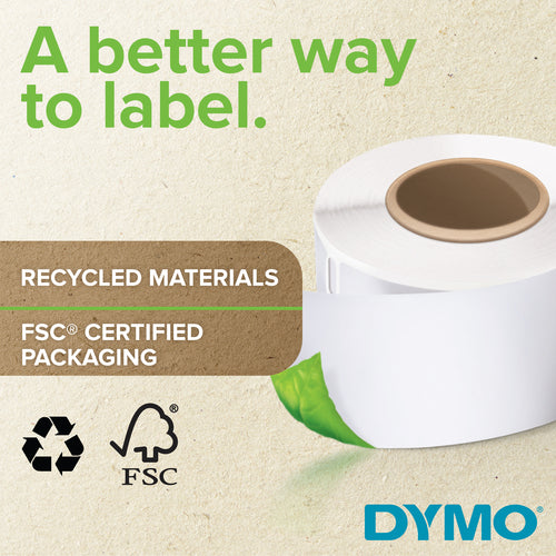 DYMO Original LabelWriter Durable Labels | 25mm x 25mm | White Poly | 2 Rolls of 850 (1,700 Self-Adhesive Labels) | High-Performance | For LabelWriter Label Makers